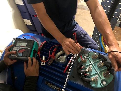Pump motor testing